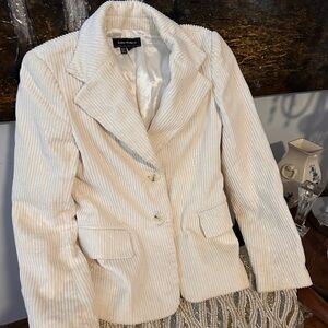 Zara Women's Cream Corduroy Blazer size 4